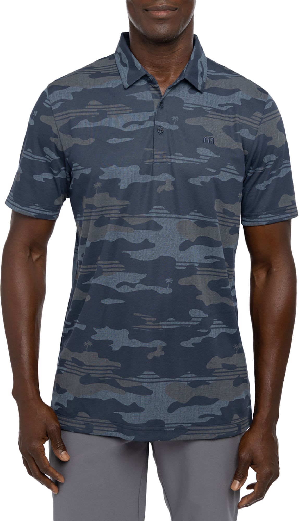 puma blue camo golf shirt