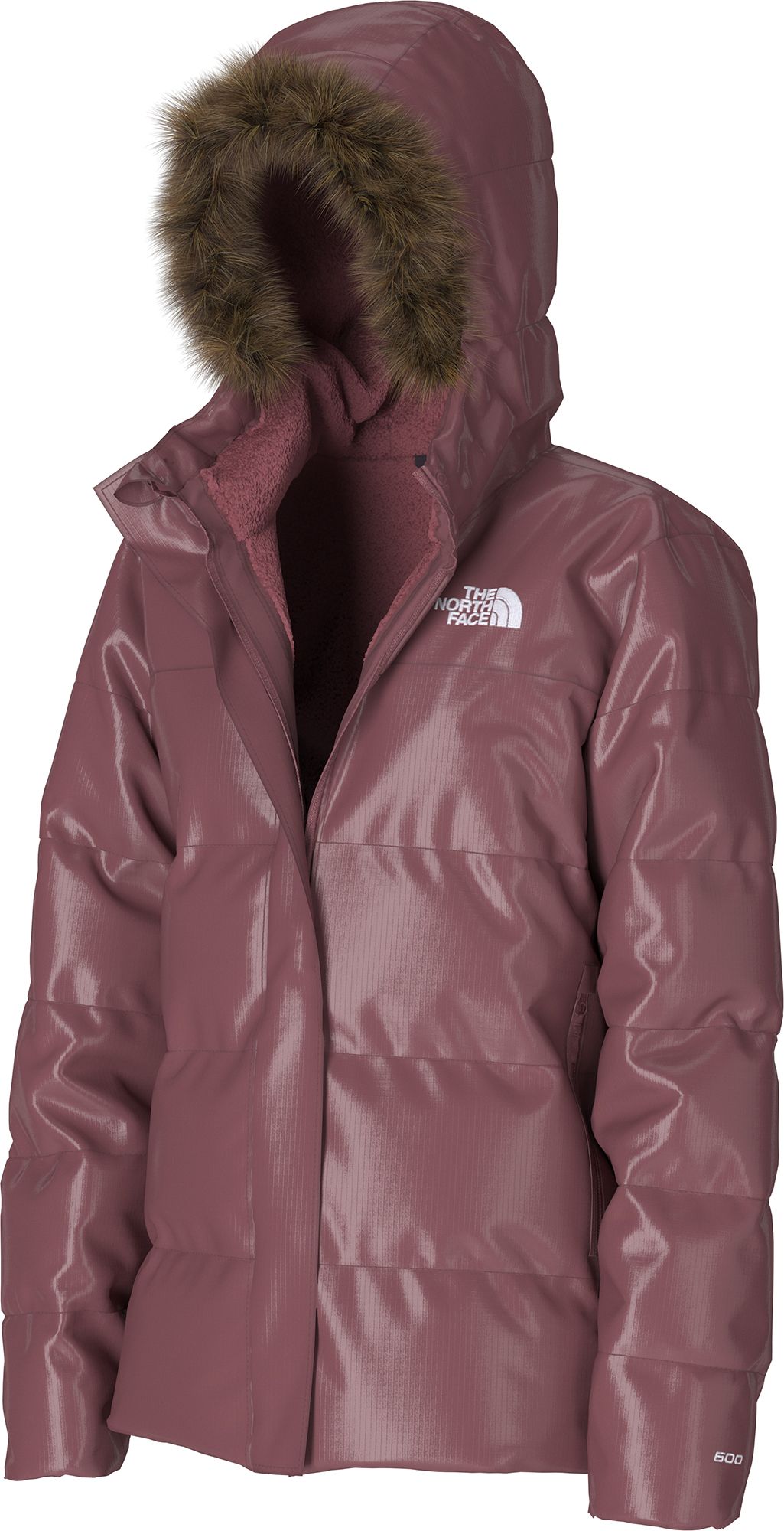 The North Face Girl's Printed Down Fleece-Lined Parka