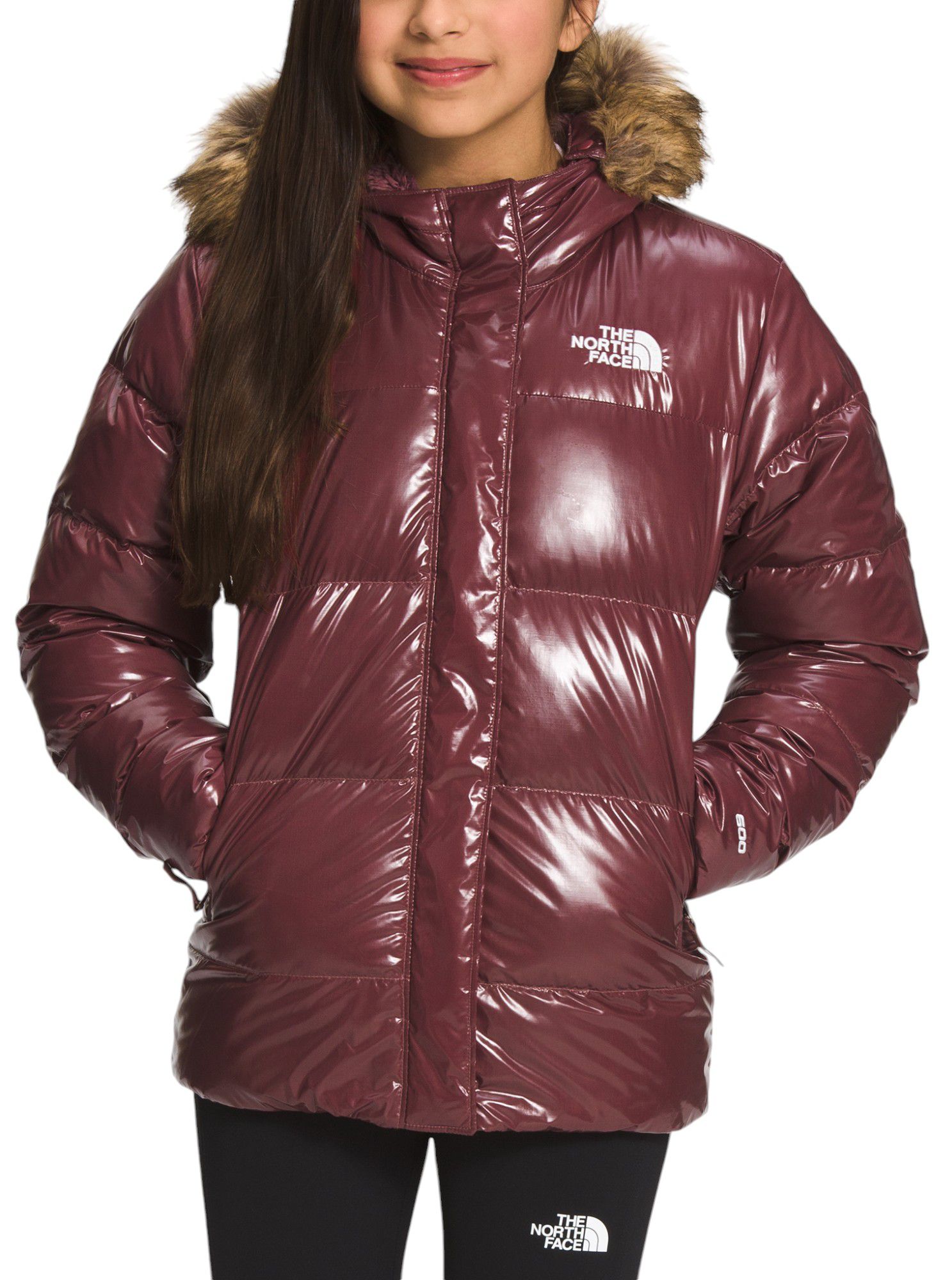 The North Face Girls' Printed North Down Fleece-Lined Parka product image