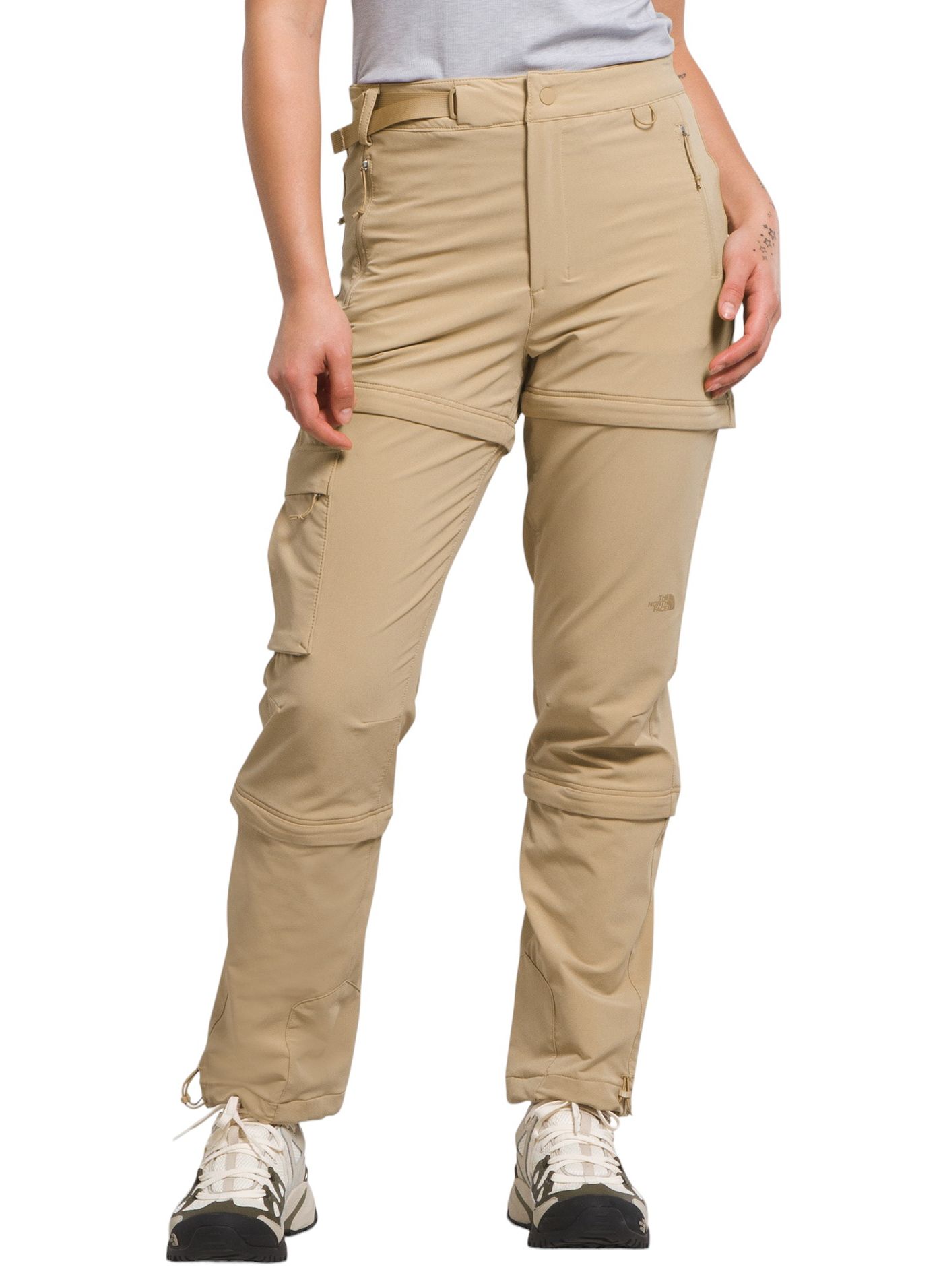 The North Face Women s Bridgeway Zip Off Pants Size 8 Khaki Stone Npf