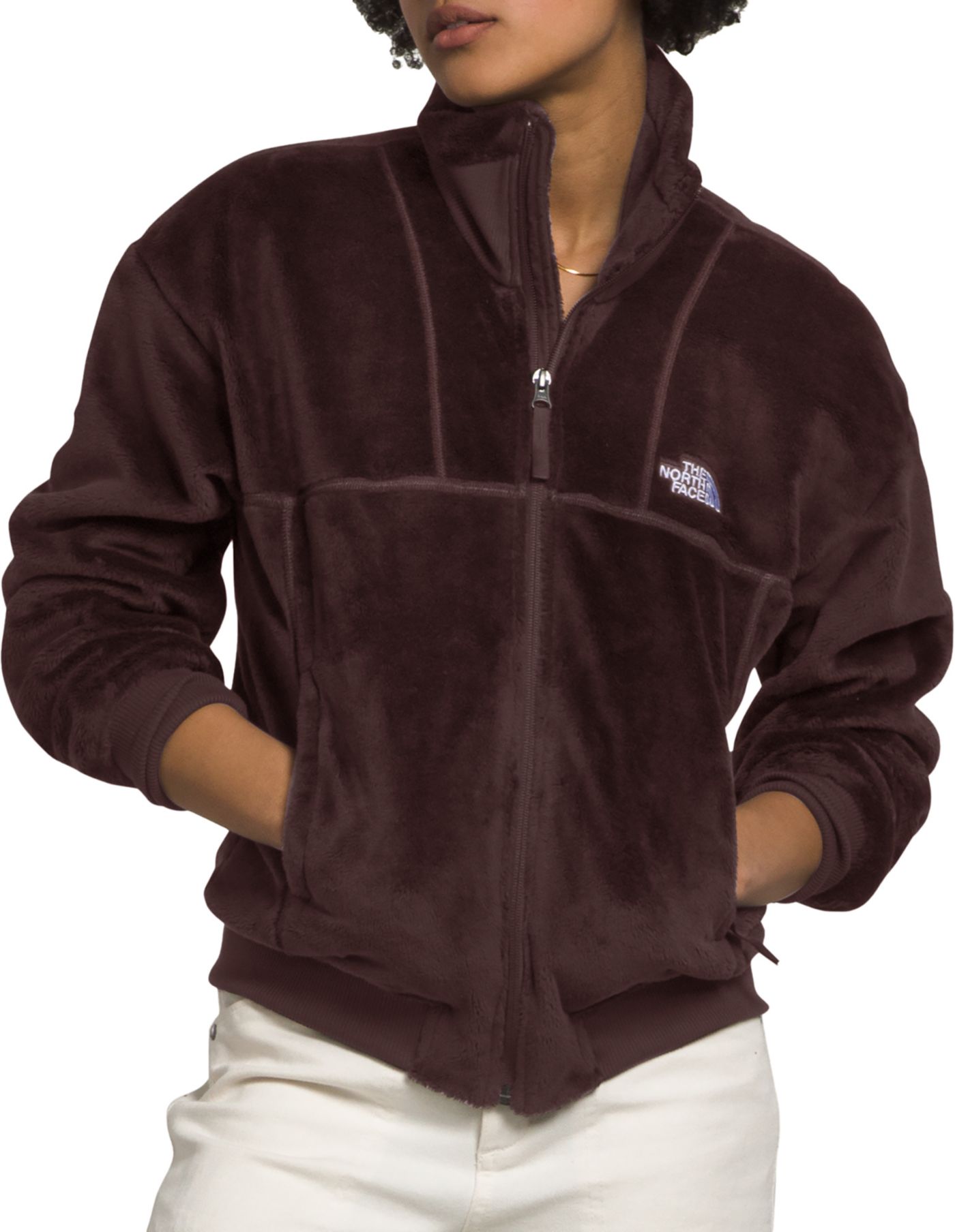 North face women's furry fleece full zip sales