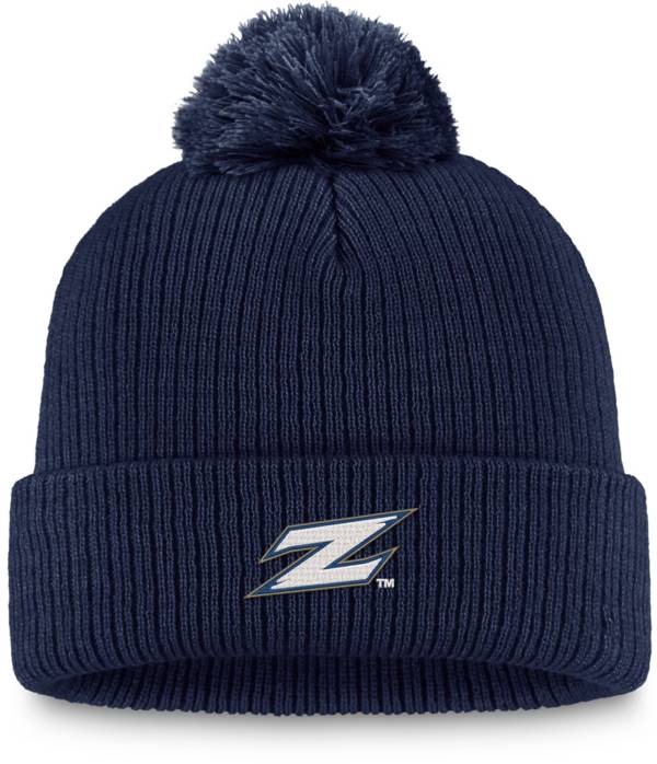 Top of the World Akron Zips Navy Cuffed Pom Knit Beanie product image