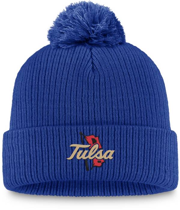 Top of the World Tulsa Golden Hurricane Blue Cuffed Pom Knit Beanie product image