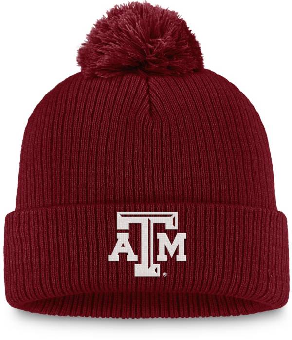 Top of the World Texas A&M Aggies Maroon Cuffed Pom Knit Beanie product image