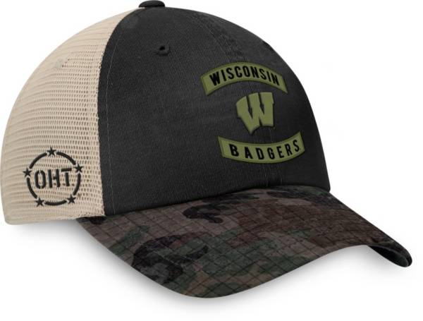 Men's Top of the World Camo/White Michigan Wolverines OHT Military  Appreciation Shattered Trucker Snapback Hat