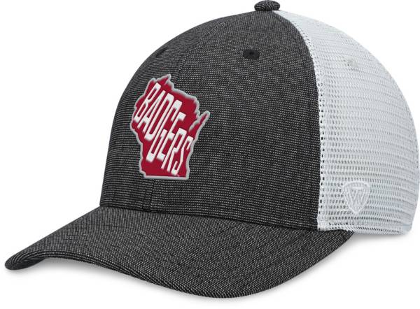 Top of the World Men's Wisconsin Badgers Grey Roots Adjustable Hat product image