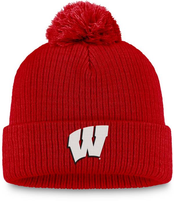 Top of the World Wisconsin Badgers Red Cuffed Pom Knit Beanie product image
