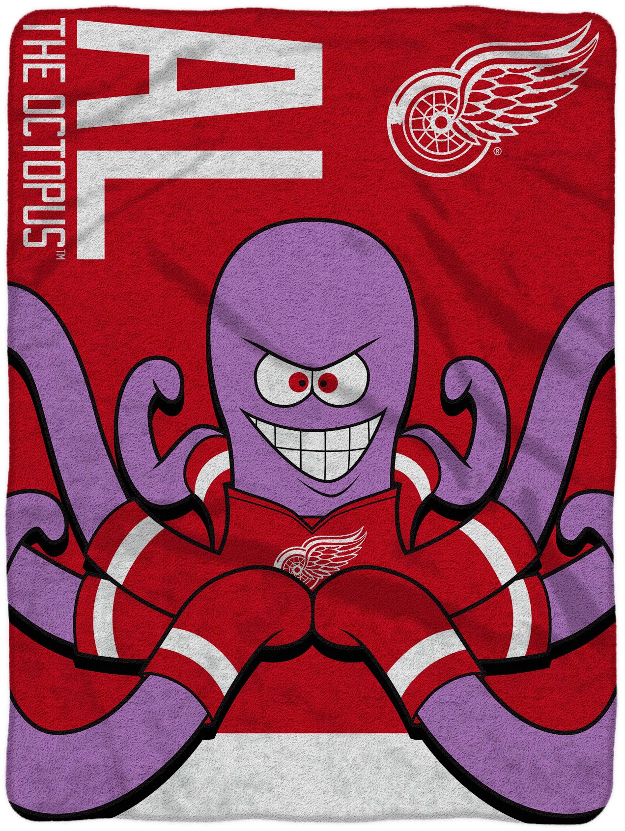 Uncanny Brands Detroit Red Wings Rally Al Raschel Plush Blanket product image