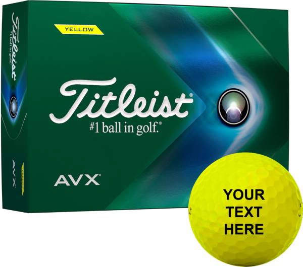 Titleist 2022 AVX Yellow Same Number Personalized Golf Balls product image