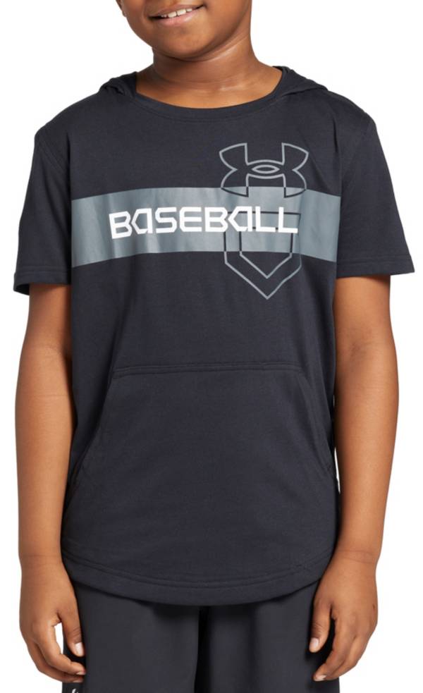 Under Armour Boys' Short Sleeve Hooded Baseball T-Shirt