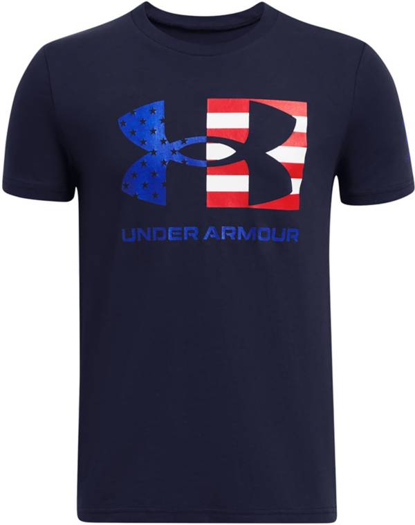 Under Armour Men's T-Shirt Medium Short Sleeve Freedom Flag Logo UA Tee