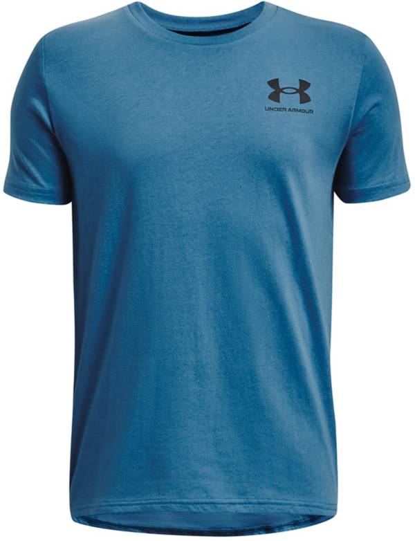 Buy Under Armour Mens UA Sportstyle Logo Chest Short Sleeve T-Shirt  Black/White