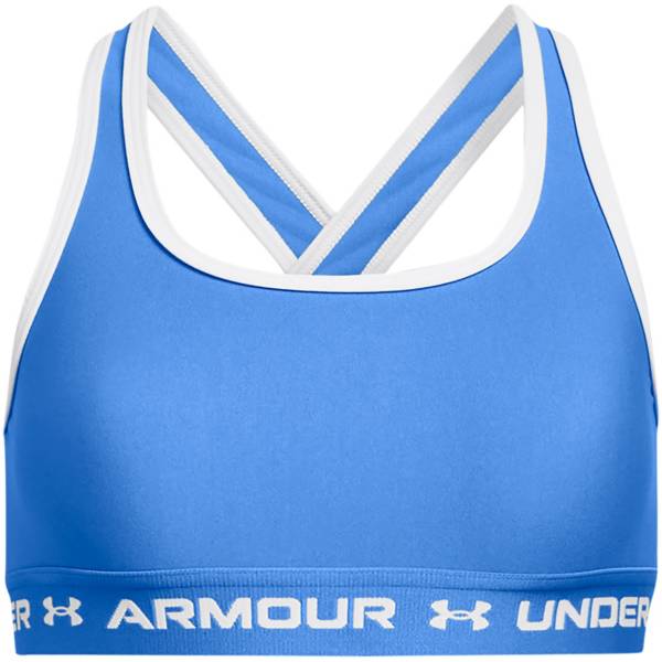 Under Armour Girls' Crossback Mid Solid Low Support Sports Bra