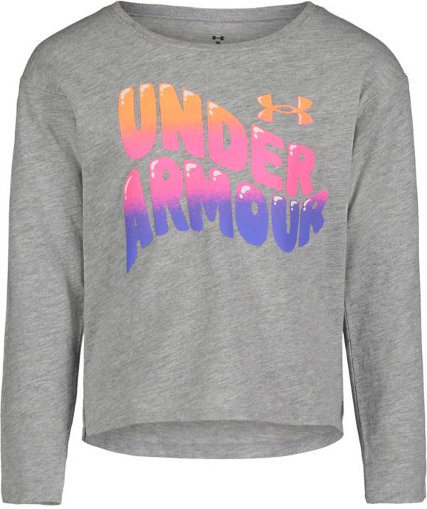 Under Armour Little Girl Long Sleeve High-Low Hem Logo Graphic Tee product image