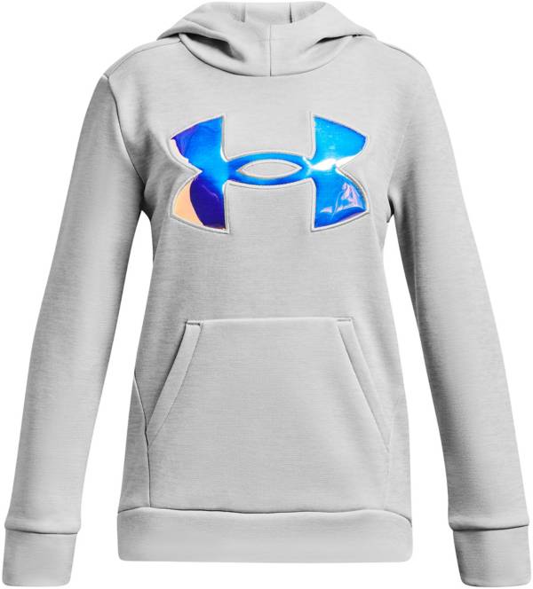  Under Armour Girls Armour Fleece Glitter Hoodie, (001) Black /  / White, Youth Large: Clothing, Shoes & Jewelry
