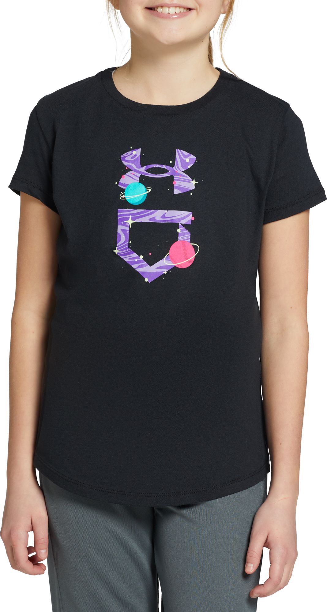 Under Armour Girls' Softball Galaxy Fill Short Sleeve T-Shirt product image