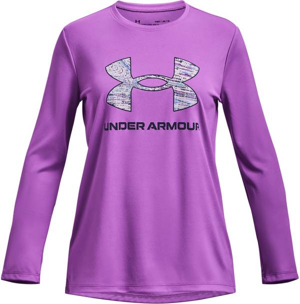 Armour Girls' Tech Sleeve Big Logo T-Shirt Dick's Sporting Goods