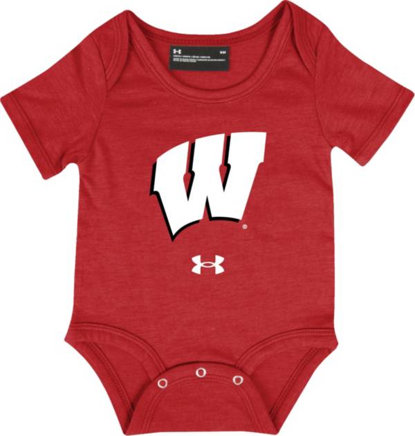 Under Armour Infant Wisconsin Badgers Red Logo Onesie Dick's Sporting