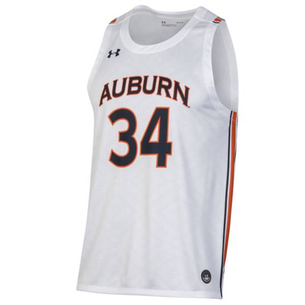 Under Armour Men's Auburn Tigers White #34 Replica Basketball Jersey product image