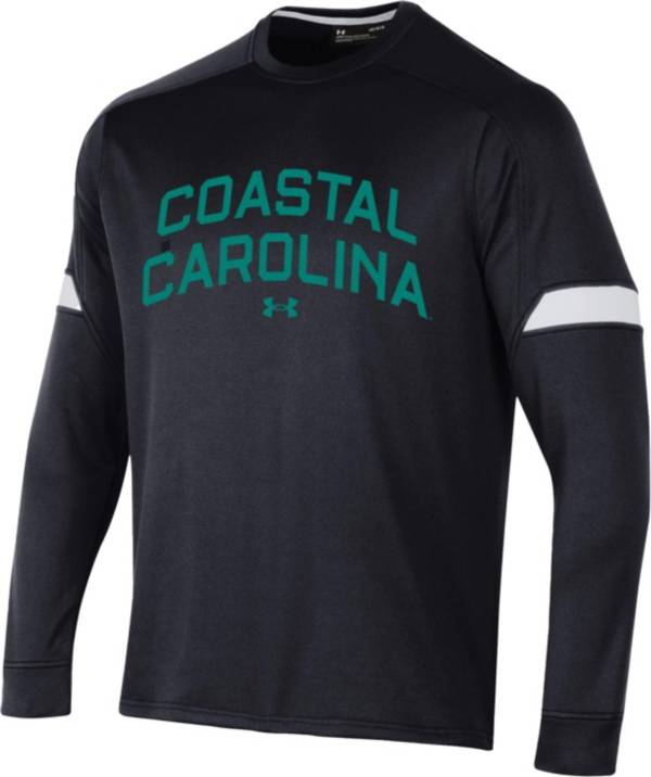Under Armour Men's Coastal Carolina Chanticleers Black and White Gameday Crewneck Sweatshirt product image