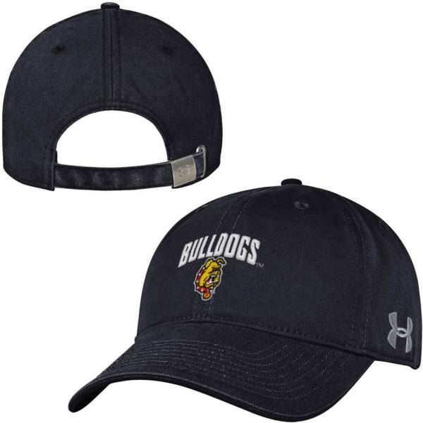 Under Armour Men's Ferris State Bulldogs  Black Washed Performance Cotton Adjustable Hat product image