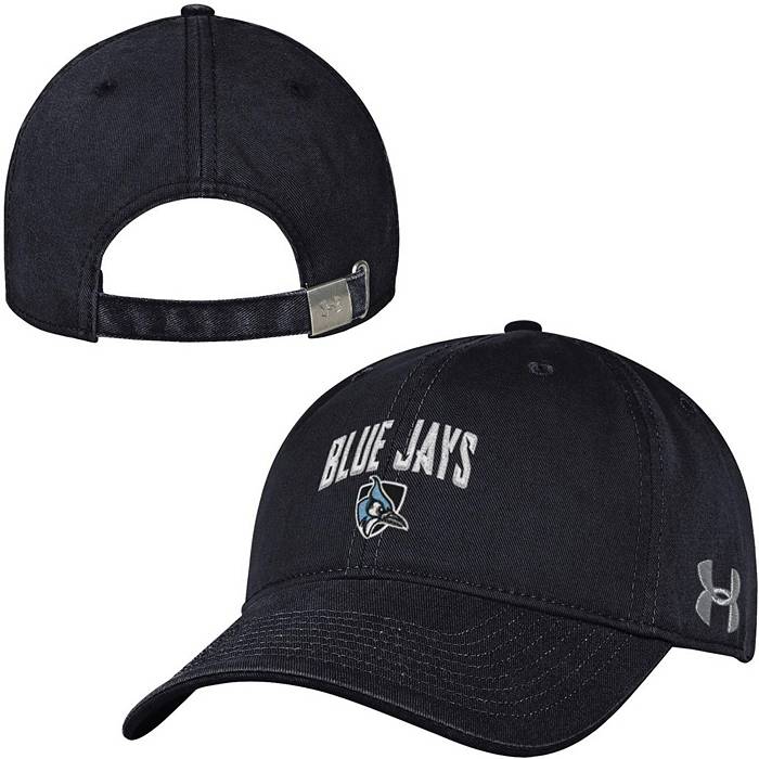 Under Armour Men's Johns Hopkins Blue Jays Black Washed Performance Cotton  Adjustable Hat