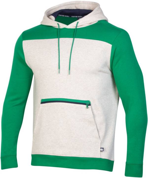 Under Armour Men's Notre Dame Fighting Irish Green and White Iconic Pullover Hoodie product image
