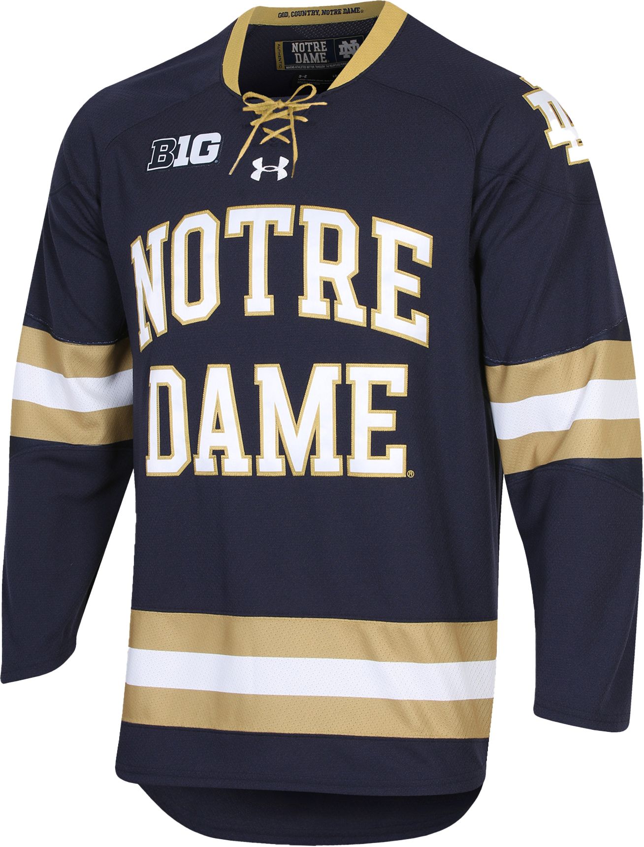 Under Armour Men's Notre Dame Fighting Irish Navy Hockey Premier Replica Jersey product image