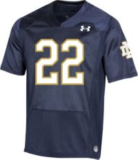 Men's Under Armour #1 White Notre Dame Fighting Irish Team Wordmark Replica  Football Jersey