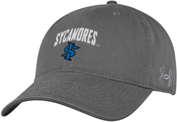 Under Armour Men's Indiana State Sycamores Grey Washed Performance Cotton Adjustable Hat product image