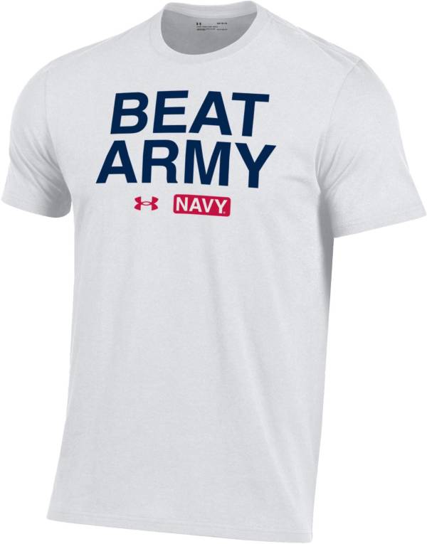 Under Armour Men's Navy Midshipmen White NASA Space Collection Beat T- Shirt | Dick's Sporting Goods
