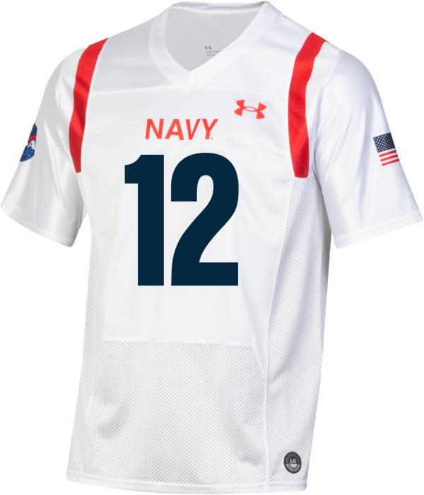 Under Armour Men's Navy Midshipmen White NASA Space Collection Replica Football Jersey product image