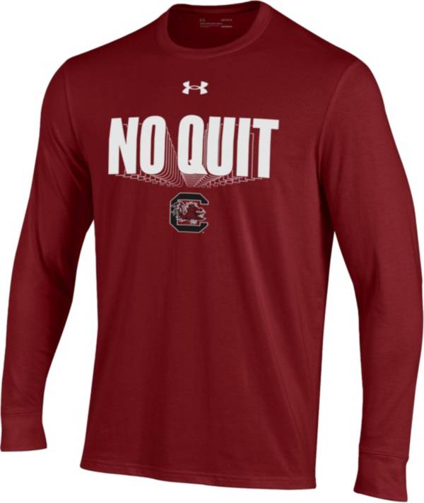 Under Armour Men's South Carolina Gamecocks Garnet 2022 Basketball Bench Long Sleeve T-Shirt