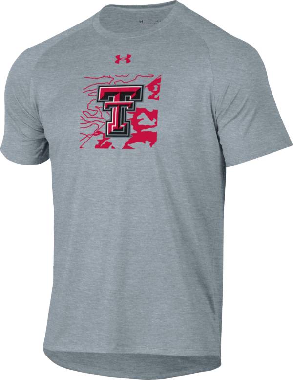 Under Armour Men's Texas Tech Red Raiders Grey Tech Performance T-Shirt product image