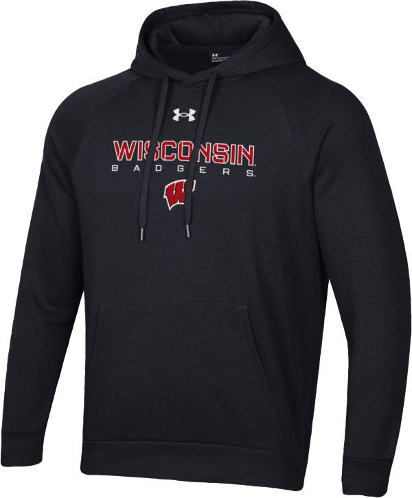 Under Armour Men's Wisconsin Badgers Black All Day Pullover Hoodie product image