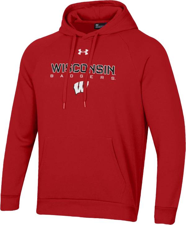 Under Armour Men's Wisconsin Badgers Red All Day Pullover Hoodie product image