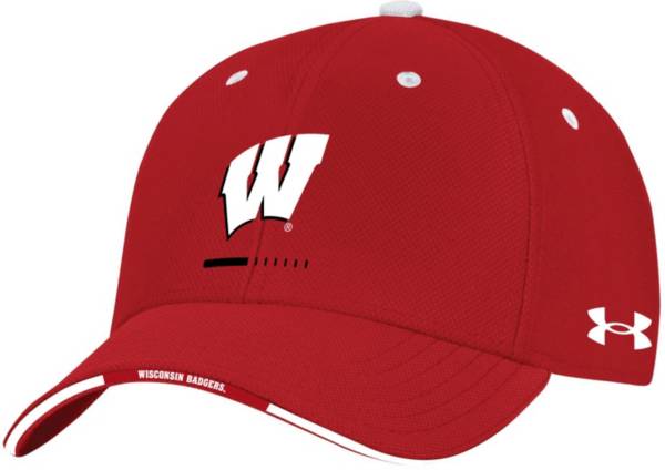 Under Armour Men's Wisconsin Badgers Red ISO Blitz Adjustable Hat product image