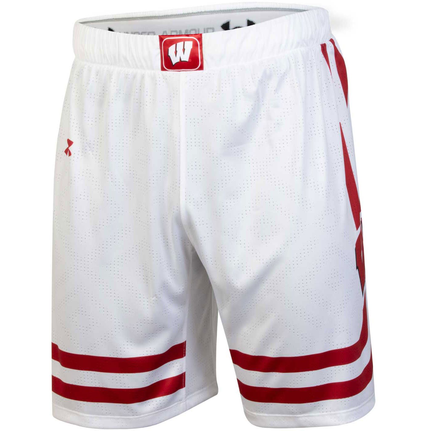 Under Armour Men s Wisconsin Badgers White Replica Basketball Shorts Dick s Sporting Goods