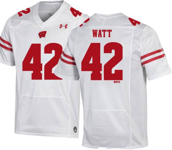 Adidas Wisconsin Badgers #99 J.J. Watt Men Stitch Jersey - Red