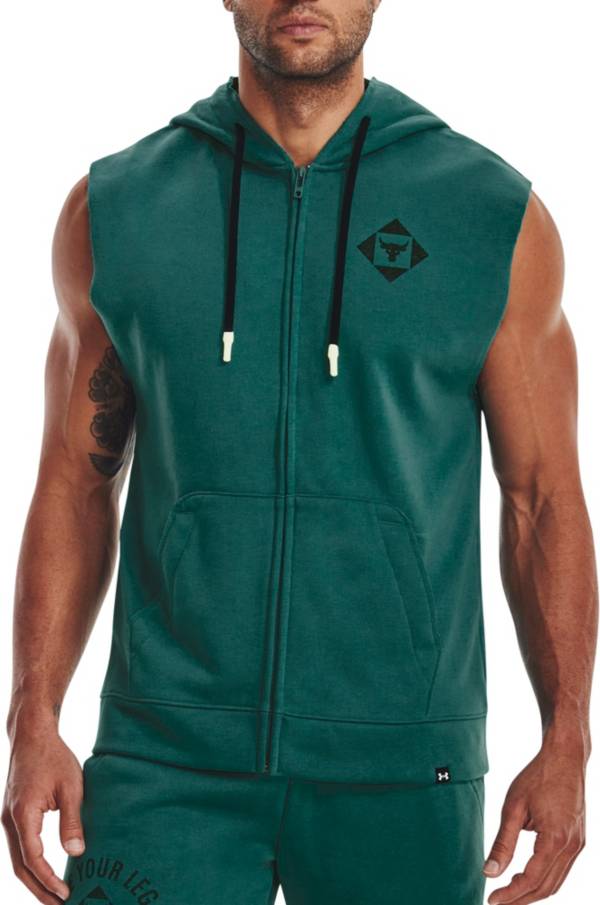Under Armour Men's Project Rock Heavyweight Terry Sleeveless Full Zip Hoodie product image