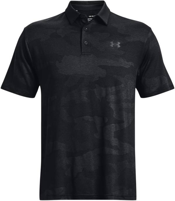 Under Armour Golf Playoff Jacquard Long Sleeve Polo Black M