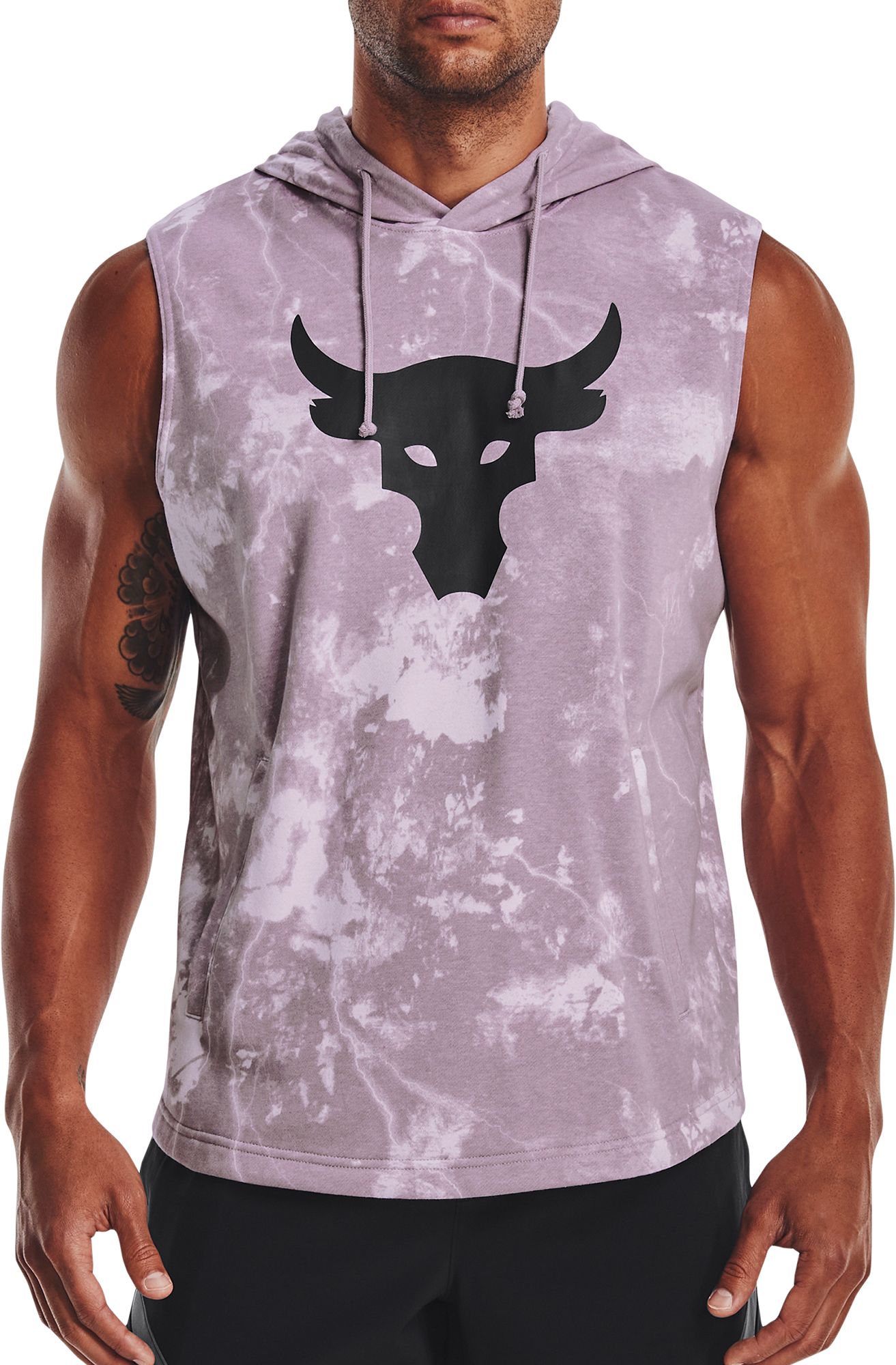 Under Armour Men's Project Rock Terry Printed Sleeveless Hoodie | Dick's  Sporting Goods