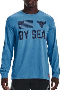 Dick's Sporting Goods Under Armour Men's Hampton Pirates Blue Performance  Cotton Long Sleeve T-Shirt