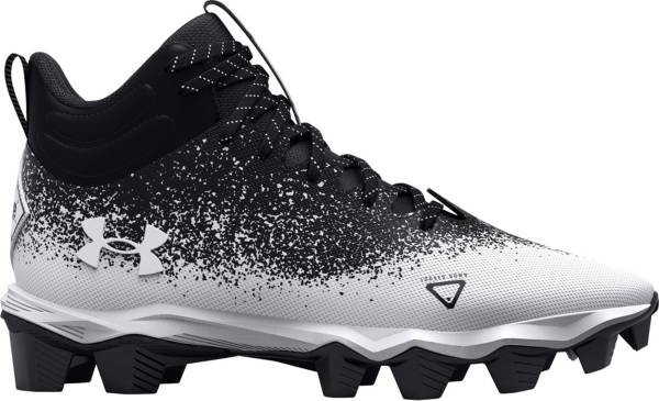 Black and white under armour store football cleats