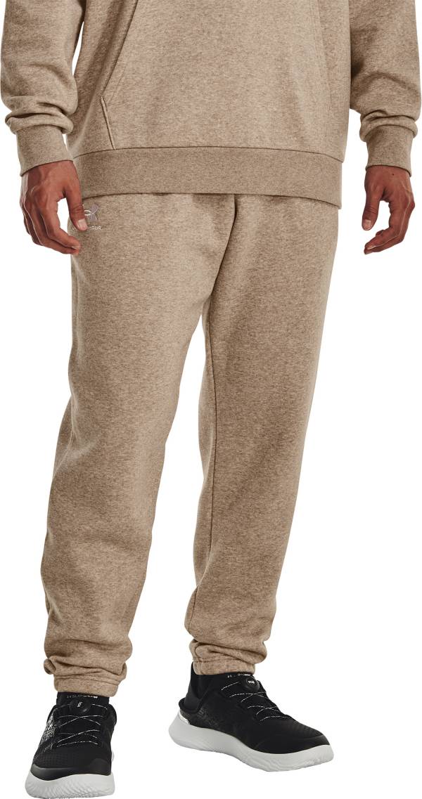 Brown Under Armour Essential Fleece Joggers - JD Sports Global