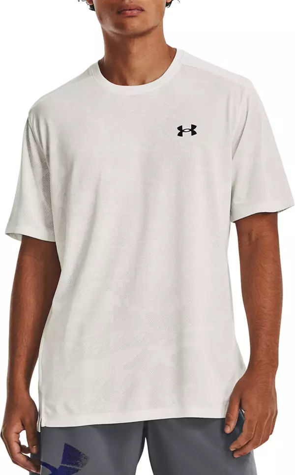Under Armour Men's UA Tech Vent Jacquard Short-Sleeve T-Shirt, XXL, Gray Mist