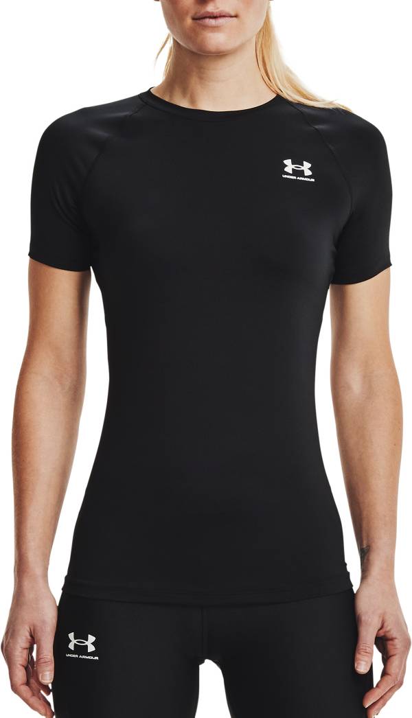 Under Armour neon green fitted heat gear top - XS