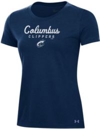 Men's Champion Navy Columbus Clippers Jersey T-Shirt Size: Large