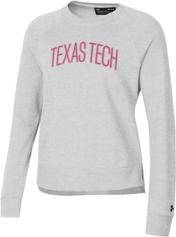Under Armour Women's Texas Tech Red Raiders Silver All Day Crewneck Sweatshirt product image