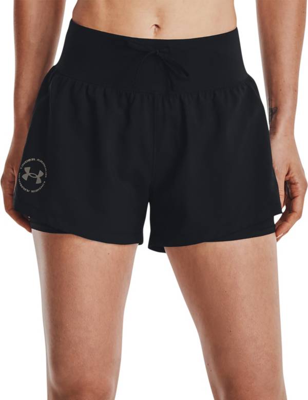 Under Armour Play Up 2.0 2 in 1 shorts in black